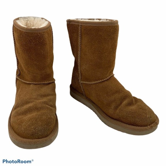Koolaburra By UGG Shoes - Koolaburra By UGG Womens Koola Short Boots Brown Pull On Round Toe 7